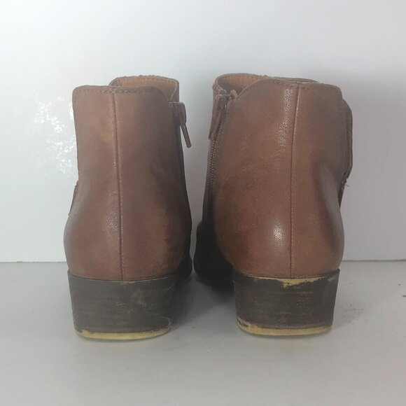 LUCKY BRAND Banterr Boots Women's Size 9 Brown Ankle Booties Leather Shoes - Picture 6 of 11